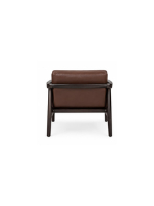 Modern <b>Leather</b> Armchair with Wooden Frame Solid Back Ergonomic Design for Living Room Home Furniture - Product Image 6