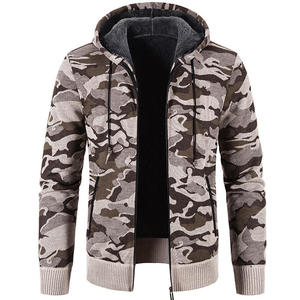 Sudadera con Capucha y Cremallera de Camuflaje para Mujer, Tejida, Manga Larga, Casual, Cortavientos, para Otoño - Product Image 1