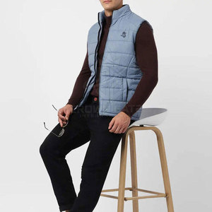 Veste sans manches pour homme fabriquée au Pakistan, en nylon/polyester, tissu léger et respirant, veste d'hiver - Product Image 4