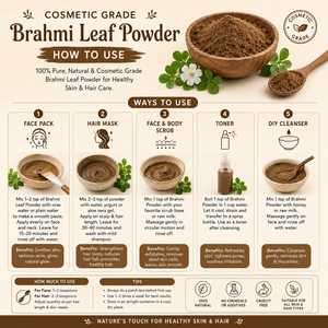 Polvo de Hoja de Brahmi (Bacopa Monnieri) 100% Puro y Natural a Granel, Polvo de Brahmi de Primera Calidad para la Caída del Cabello, Crecimiento del Cabello y Cuidado de la Piel - Product Image 5