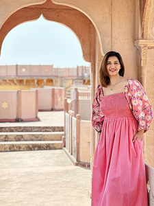 เดรสแม็กซี่โบฮีเมียนปักลายดอกไม้ผ้าฝ้ายแท้ระบายอากาศได้ดีสวมใส่สบายสำหรับฤดูร้อน - Product Image 5