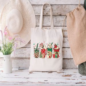 Sac fourre-tout de Noël personnalisé coton de haute qualité avec motif d'article de soie personnalisé lettre promotion pour IND pour l'exportation - Product Image 4