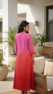 Salwar Kameez Indio de Rayón Tie Dye para Mujer, Estilo Casual, para Fiestas, Bodas, Playa, Aspecto Premium, Corte Regular, Todas las Temporadas, ODM - Product Image 2