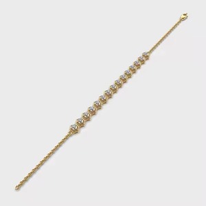 Classic Tennis <b>Bracelet</b> Diamond Moissanite Tennis <b>Bracelet</b> 14k Dainty Gold Diamond <b>Bracelet</b> Jewelry Perfect Gift - Product Image 4