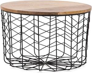 Cestas de Almacenamiento Industriales de Acero y Madera Rústica, Contenedores Organizadores Grandes con Asas para Cocina, Armario, Estante, Almacenamiento en el Hogar - Product Image 4