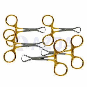 Pinza para Toallas Backhaus de Acero Inoxidable de Calidad Premium, 3.5 Pulgadas, Dorado, Diseño Personalizado, Pinzas Quirúrgicas Veterinarias - Product Image 3