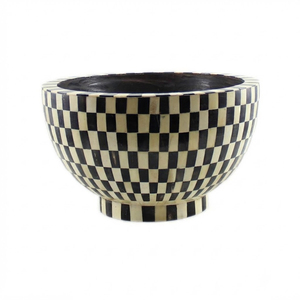 Modern Bone Inlay <b>Bowl</b> Striped <b>Mango</b> <b>Wood</b> Salad Serving <b>Bowl</b> Round Fruit <b>Bowl</b> For Home Hotel Countertop Decor Bulk Supplier - Product Image 5