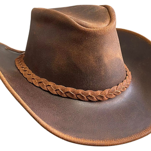 Premium High Quality Genuine Leather Cowboy <b>Hats</b> for Men and Women-Equestrian Use - Product Image 5