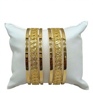 22K Solid Gold <b>Bangle</b> <b>Set</b> for Women Traditional Indian Gold Kada Pair Elegant Handcrafted Yellow Gold Bracelets - Product Image 2