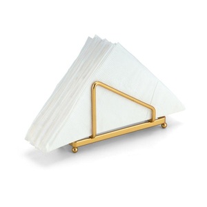 Porta Servilletas de Metal Dorado, Color Marfil y Negro, Moderno y Decorativo, en Oferta - Product Image 1