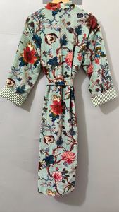 Robe Kimono Rose en Coton Imprimé Tigre pour Femme, Manches Trois-Quarts, Coupe Ample, Ceinture Enveloppante, Tenue Décontractée Toutes Saisons, Longueur Midi Tissée - Product Image 3
