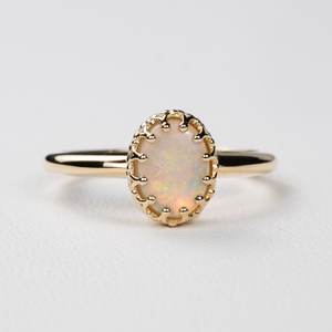 <b>Opal</b> Crown <b>Ring</b> 925 Sterling <b>Silver</b> 14K Gold Plated IGI Certified Luxury Customizable Gemstone <b>Ring</b> Elegant Design - Product Image 1