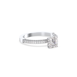Bague de fiançailles REYES, très vendue, en moissanite 1,64 carat, en argent sterling 925 plaqué or blanc 14 carats, pour femme, bijoux fins. - Product Image 3