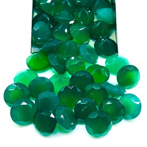 Pierres précieuses en onyx vert naturel, taille ronde, 12 mm, pierres en onyx vert en vrac, prix de gros, lot en vrac pour la fabrication de bijoux - Product Image 1