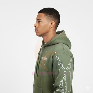 Ensemble de jogging vintage personnalisé unisexe avec sweat à capuche zippé délavé à l'acide et pantalon de survêtement évasé à jambe droite - Product Image 6