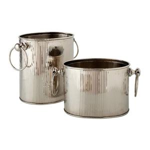 Refroidisseur à vin en métal fait main, design moderne, seau à glace finition argentée, qualité supérieure, refroidisseur à vin, fournitures pour bars et événements - Product Image 1