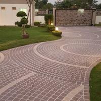 Dalles de pierre de grès pour pavage de cour, finition polie, modernes, naturelles, pour revêtement de sol extérieur de villa