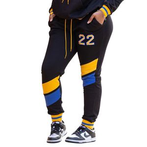 Conjunto Deportivo Retro Sigma Gamma Rho para Mujer, Negro, Azul y Dorado, Traje Deportivo de Dos Piezas, Estilo Casual y Urbano, Hermandad Griega 1922 - Product Image 3