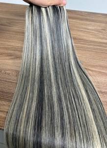 Meilleure vente Premium plat tissage cheveux sans couture Piano couleur 100% vietnamien vierge cheveux humains génie trame - Product Image 4