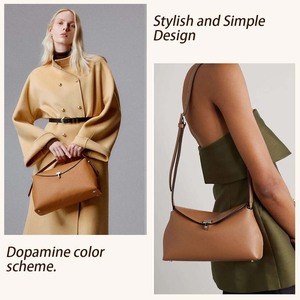 Bolso de Mano de Cuero Genuino Negro con Logotipo Personalizado, Estilo Vintage, Bolso de Hombro para Dama con Forro de Cuero - Product Image 5