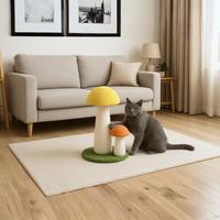 Árbol rascador y rascador para gatos de sisal duradero Yommy con un diseño súper lindo en forma de hongo para la diversión felina, uso en interiores, para todas las estaciones
