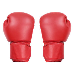 Blue PU Boxing Training Gloves Full Finger <b>Velcro</b> Closure for Adults - Product Image 4