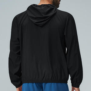 Custom <b>Men's</b> <b>Lightweight</b> Training <b>Jacket</b> Hooded Windbreaker Breathable Quick Dry Running Gym Sportswear Athletic Full Zip <b>Jacket</b> - Product Image 5