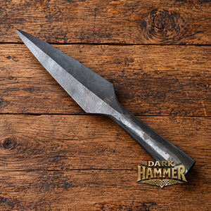 Punta de Lanza Vikinga Moderna Forjada a Mano, Pequeña, Negra, Estilo Rústico, Punta Puntiaguda, Acero con Alto Contenido de Carbono, Decoración Histórica, Dark Hammer - Product Image 2
