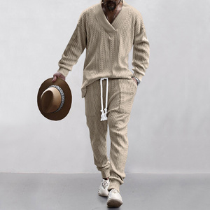 Survêtement à capuche décontracté pour homme, coupe classique, 100% coton, uni, personnalisable, hiver, vente en gros - Product Image 3
