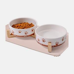 Plato de cerámica para comida de mascotas, para perros y gatos, cuerpo resistente y duradero, boca ancha, colocación estable, fácil mantenimiento para áreas de alimentación en interiores - Product Image 3