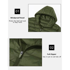 New Arrival Winter Men Puffer <b>Jacket</b> Stand-Up <b>Collar</b> Zipper Full Sleeves High Street Style Front Design OEM Custom Service - Product Image 6