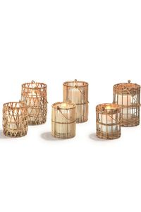 Juego de Portavelas de Bambú Exótico - Decoración Ecológica |   Venta al por mayor - Product Image 1