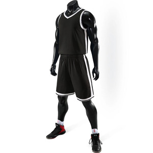 Conjunto de Camiseta de Baloncesto Azul para Hombre, Cuello en V, Sin Mangas, Absorbe la Humedad, Ropa Deportiva, Impresión Sublimada, Servicio OEM Personalizado - Product Image 5