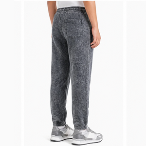 Pantalones Acid Wash al por mayor, pantalones de algodón vintage lavados, joggers casuales de corte holgado personalizados, ropa urbana unisex, fabricante. - Product Image 3