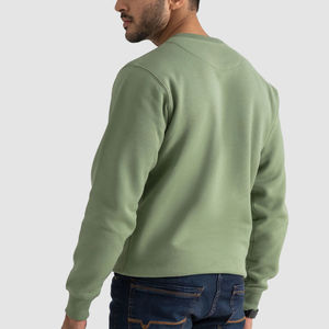 Sudadera con Capucha Verde para Hombre, Corte Holgado, Tejido de Felpa, Algodón, Informal, para Invierno, Diseño Personalizado - Product Image 1