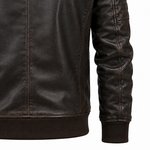 Luxury Men's Cowhide <b>Leather</b> Motorcycle <b>Jacket</b> Custom Brand OEM Production Wholesale Fashion Apparel Supplier Worldwide - Product Image 5