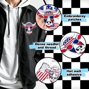 Patch brodé personnalisé en gros pour vêtements, vestes, uniformes, casquettes – Tissu sergé, thermocollant, logo brodé durable, OEM - Product Image 4