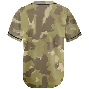 Camiseta de Béisbol/Sóftbol Personalizada con Camuflaje, Impresión en Serigrafía, Bordado 3D, Tejido Transpirable de Secado Rápido, Escote Corazón Completo - Product Image 2