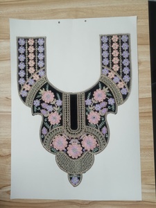 Patchs brodés faits main en dentelle de miel ORGEZA avec sequins et motifs de fils complexes, forme ronde, pour vêtements de mode, styles variés - Product Image 6