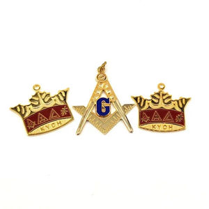 Juwel de collier maçonnique personnalisé en métal plaqué or, badge décoratif d'officier avec finition polie pour cérémonies formelles - Product Image 2