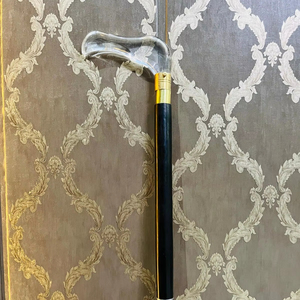 Bastón Invisible de Madera de Palisandro, Plegable en 3 Partes, Mango Transparente, Punta de Latón Pulido, Diseño Multifuncional, ARTESANÍA ANTIGUO TESORO DEL MUNDO - Product Image 6