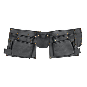 Cinturón de herramientas de cuero hecho a mano con bolsillos espaciosos, soportes seguros para herramientas, costuras de primera calidad y cintura ajustable en venta. - Product Image 3