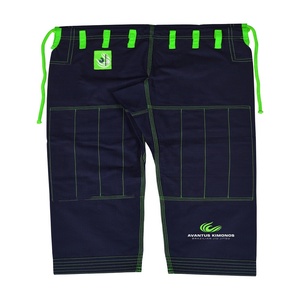 Venta completa personalizable BJJ GI adultos niños algodón Jiu Jitsu Kimono Rash Guards Shorts MMA Grappling artes marciales OEM disponible - Product Image 3