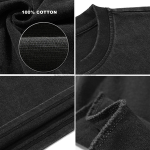 T-shirt Homme Luxe Effet Vieilli 100% Coton Haute Qualité, Logo Vintage Personnalisé, Délavé, Coupe Oversize, Lavage Acide Effet Pierre - Product Image 2
