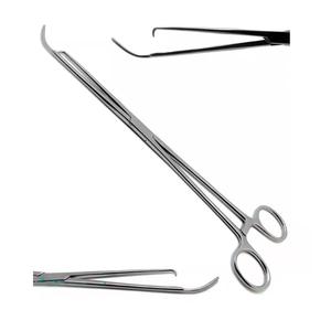 Pince à éponges chirurgicales manuelle en acier, droite et courbée, pour la manipulation et la fixation des pansements, idéale pour l'hôpital – Meilleures ventes - Product Image 2