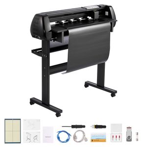 Plotter da Taglio Vinile a Doppia Lama con Forza e Velocità Regolabili, Display LED, Larghezza Massima di Alimentazione 34 Pollici, Stampante Grafica - Product Image 1