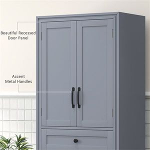 Mobile da Cucina in Legno Massello Stile Moderno, Armadio Multifunzionale con Pannelli in Compensato e Melamina, Arredamento per Soggiorno - Product Image 4