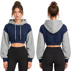 Fabricante de sudaderas cortas para mujer, proveedor mayorista de ropa con capucha personalizada, ropa de marca privada para marcas - Product Image 6