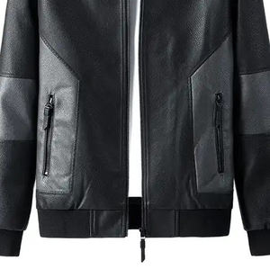 Veste en cuir pour homme, style décontracté, multicolores, streetwear, nouvelle mode, col montant confortable, CP-MLJ-04 - Product Image 6