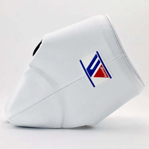 Protector Inguinal de Boxeo de Cuero Winning, Blanco, Ajustable con Cierre de Velcro, Logotipo Personalizado, Equipo de Protección para Entrenamiento - Product Image 1